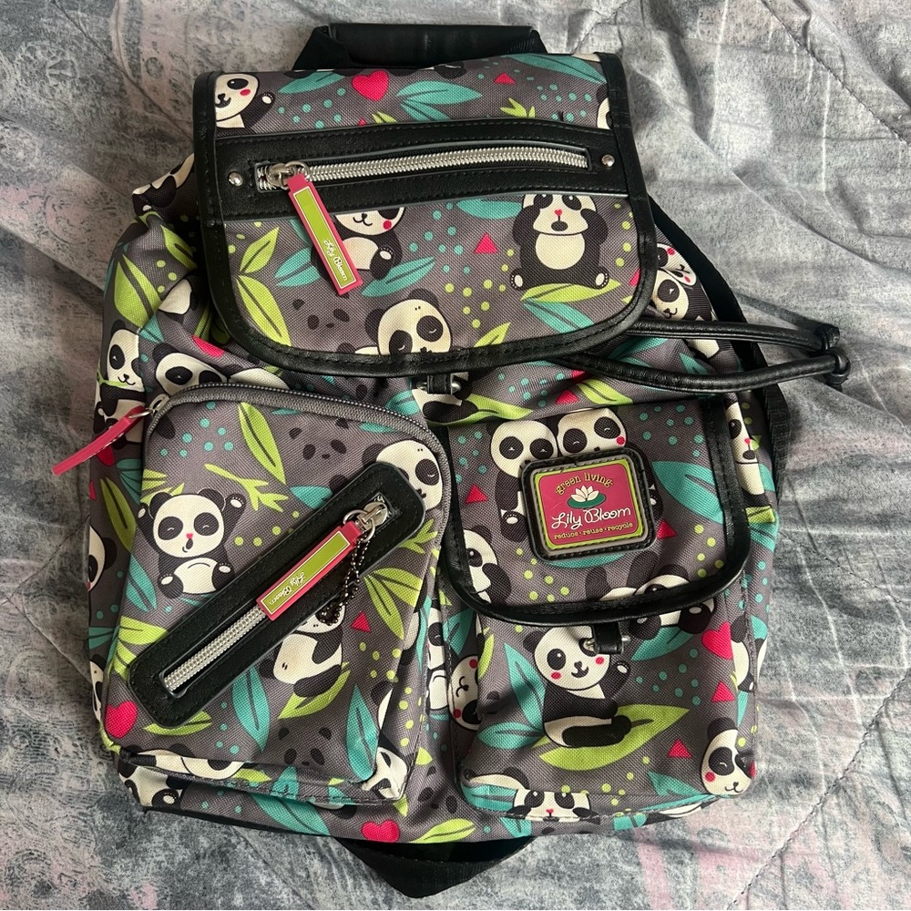 Panda Print Mini Backpack